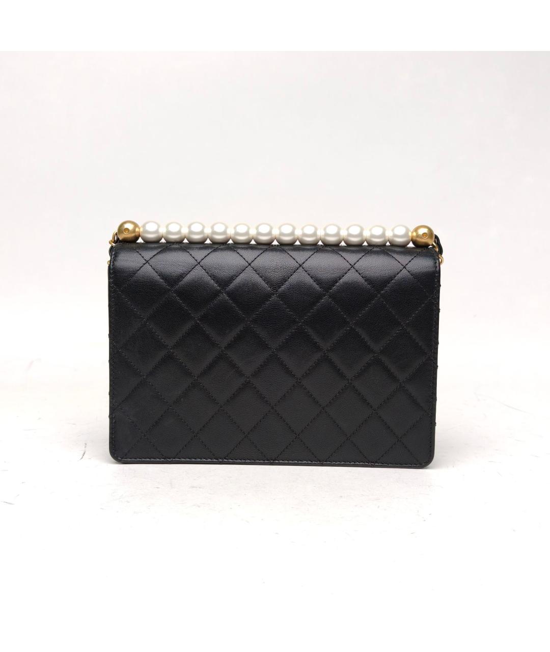 CHANEL Черная кожаная сумка через плечо, фото 4