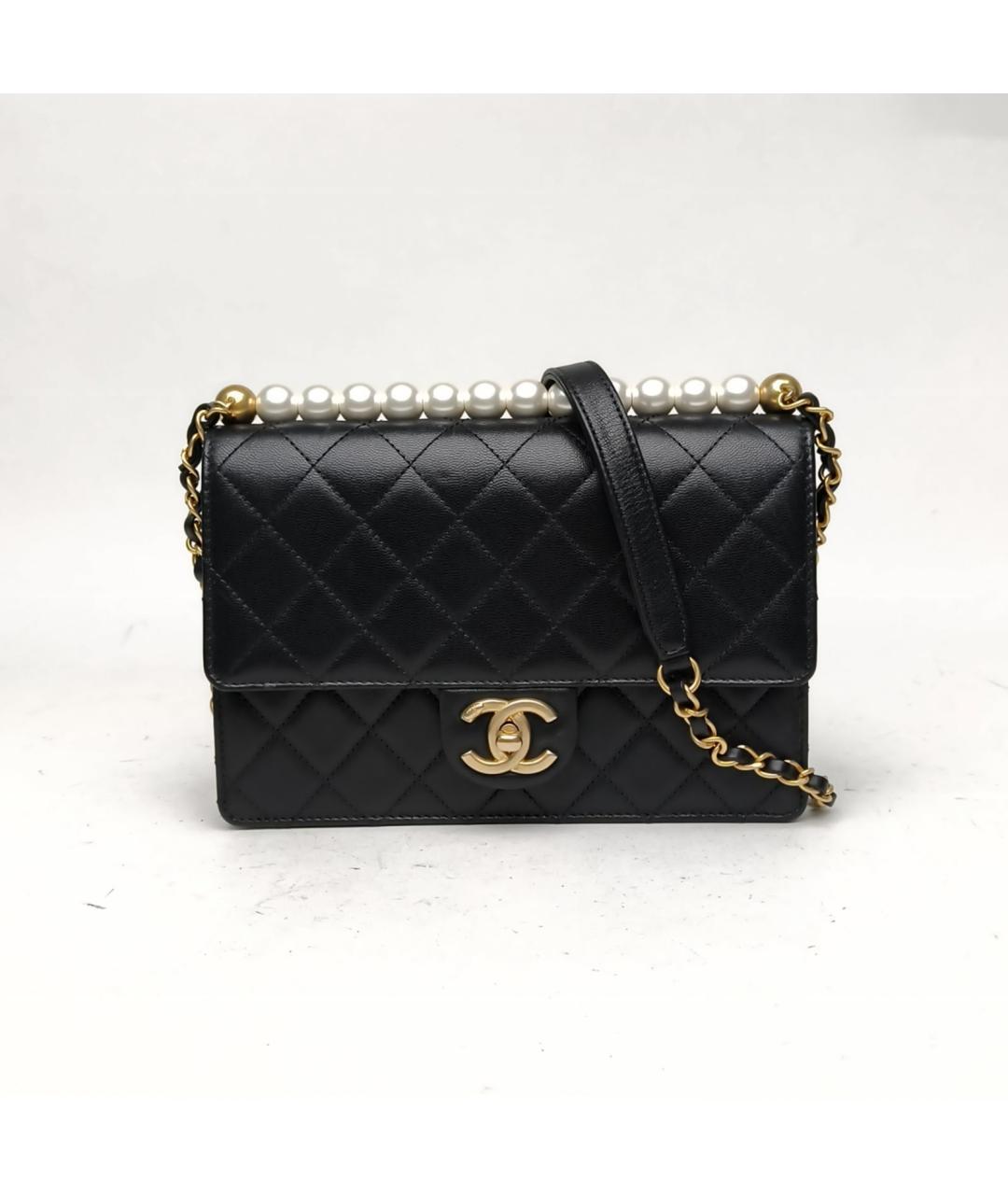 CHANEL Черная кожаная сумка через плечо, фото 2