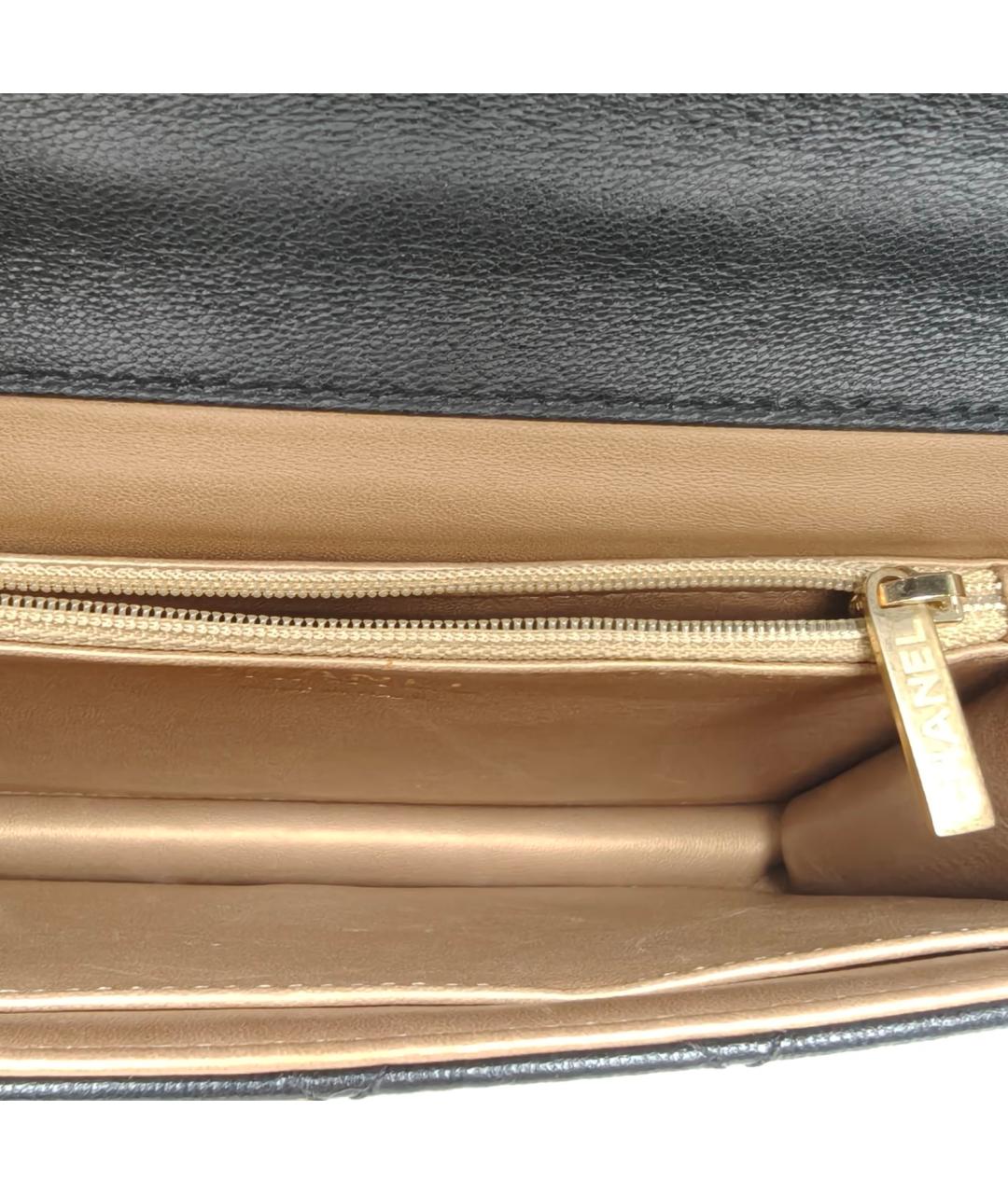 CHANEL Черная кожаная сумка через плечо, фото 7