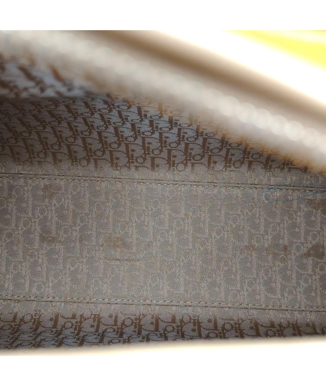 CHRISTIAN DIOR Желтая сумка через плечо из лакированной кожи, фото 8