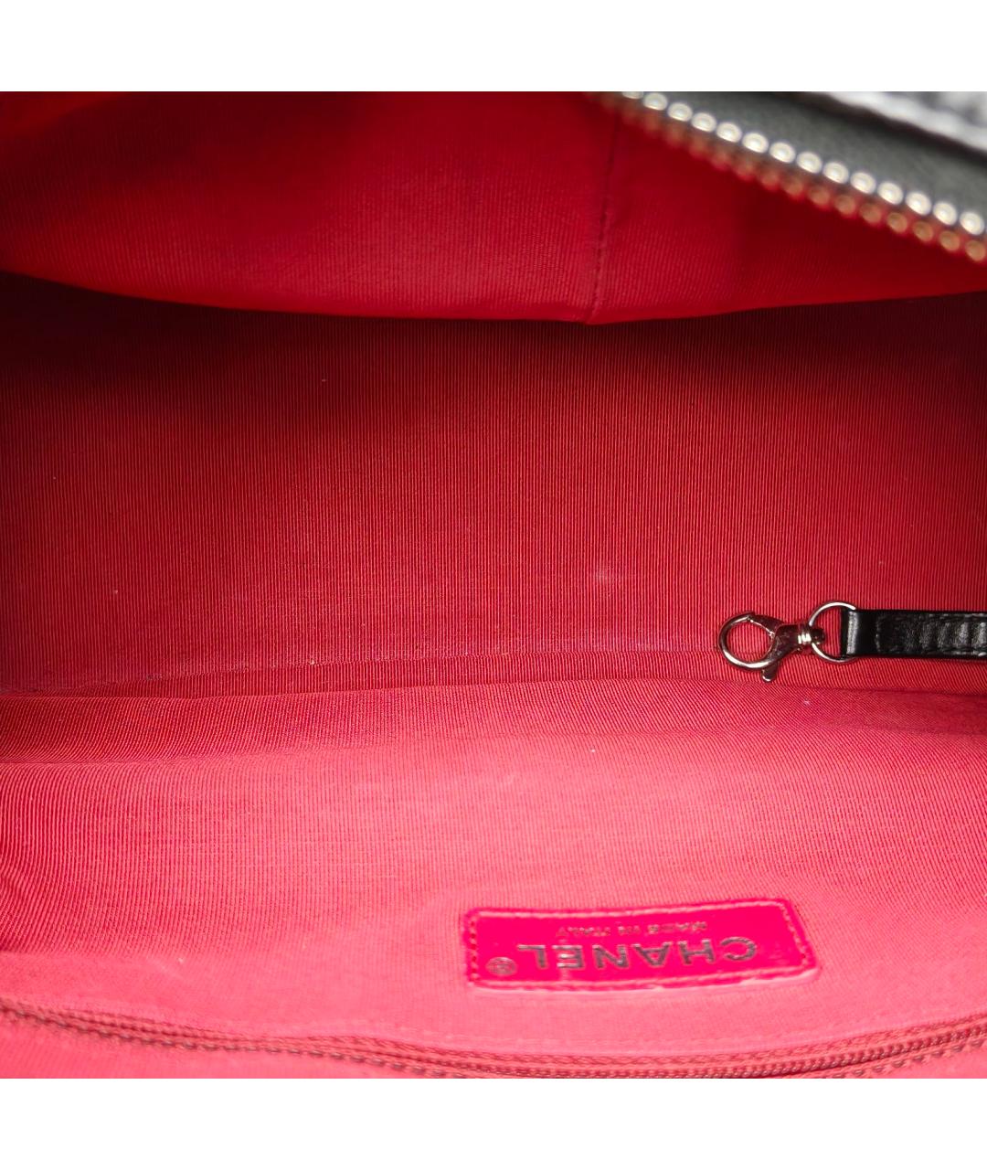 CHANEL Черная кожаная сумка через плечо, фото 7