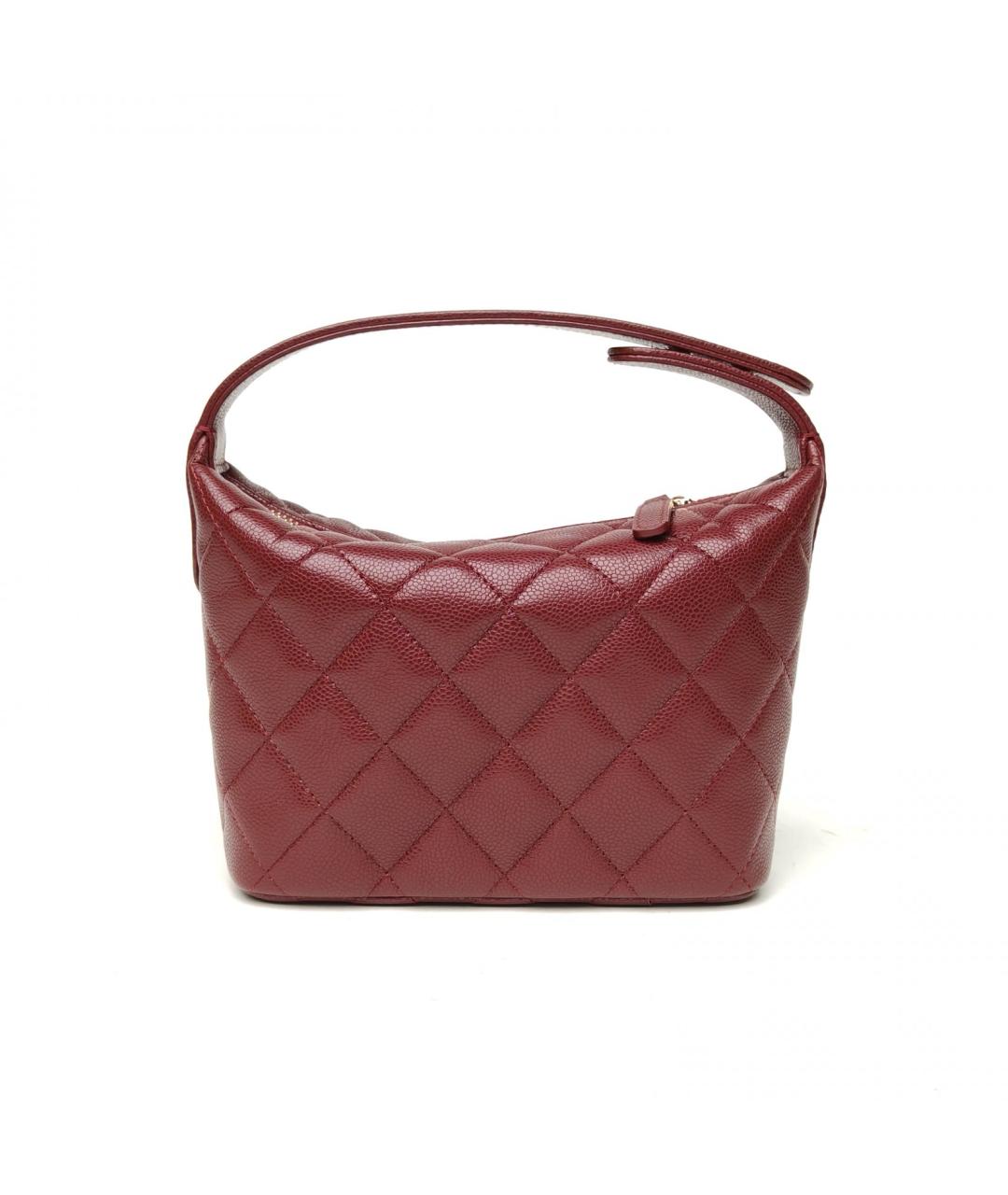 CHANEL Бордовая кожаная сумка через плечо, фото 4