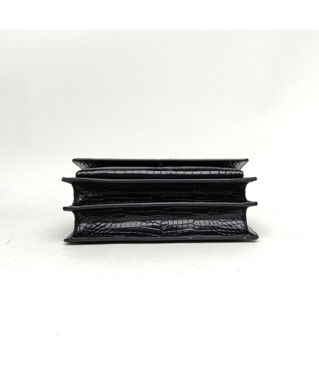 SAINT LAURENT Черная кожаная сумка через плечо, фото 6