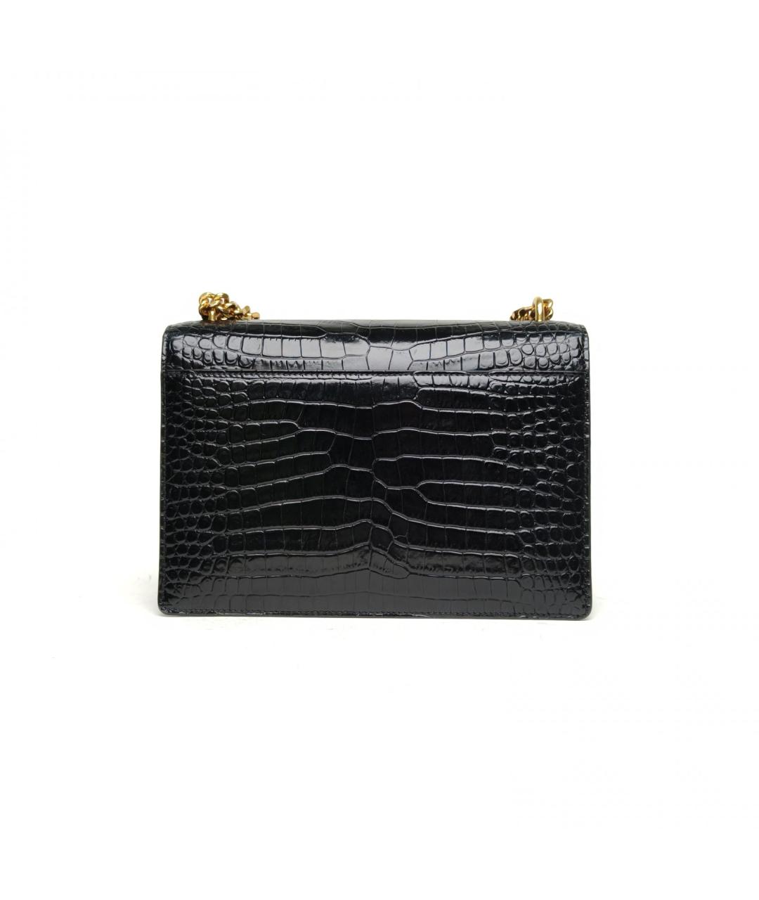 SAINT LAURENT Черная кожаная сумка через плечо, фото 4