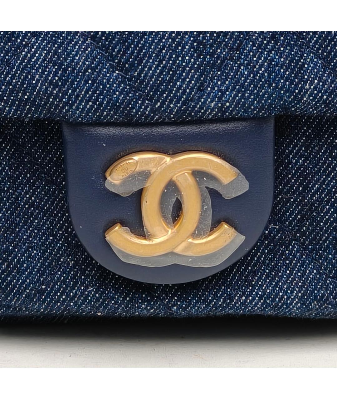 CHANEL Синяя деним сумка через плечо, фото 7