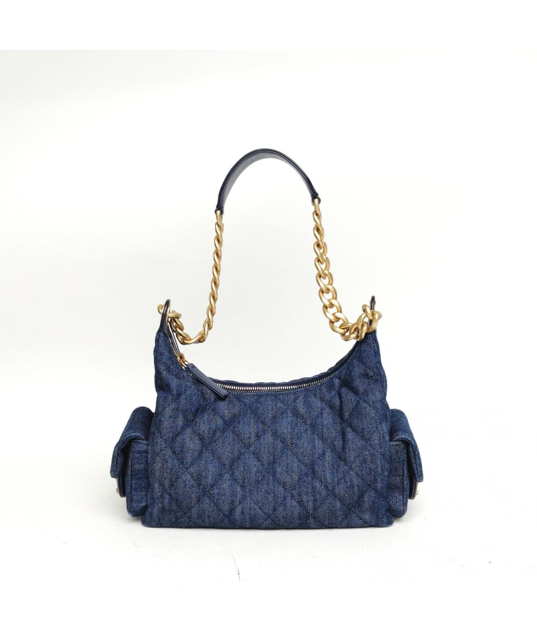 CHANEL Синяя деним сумка через плечо, фото 4
