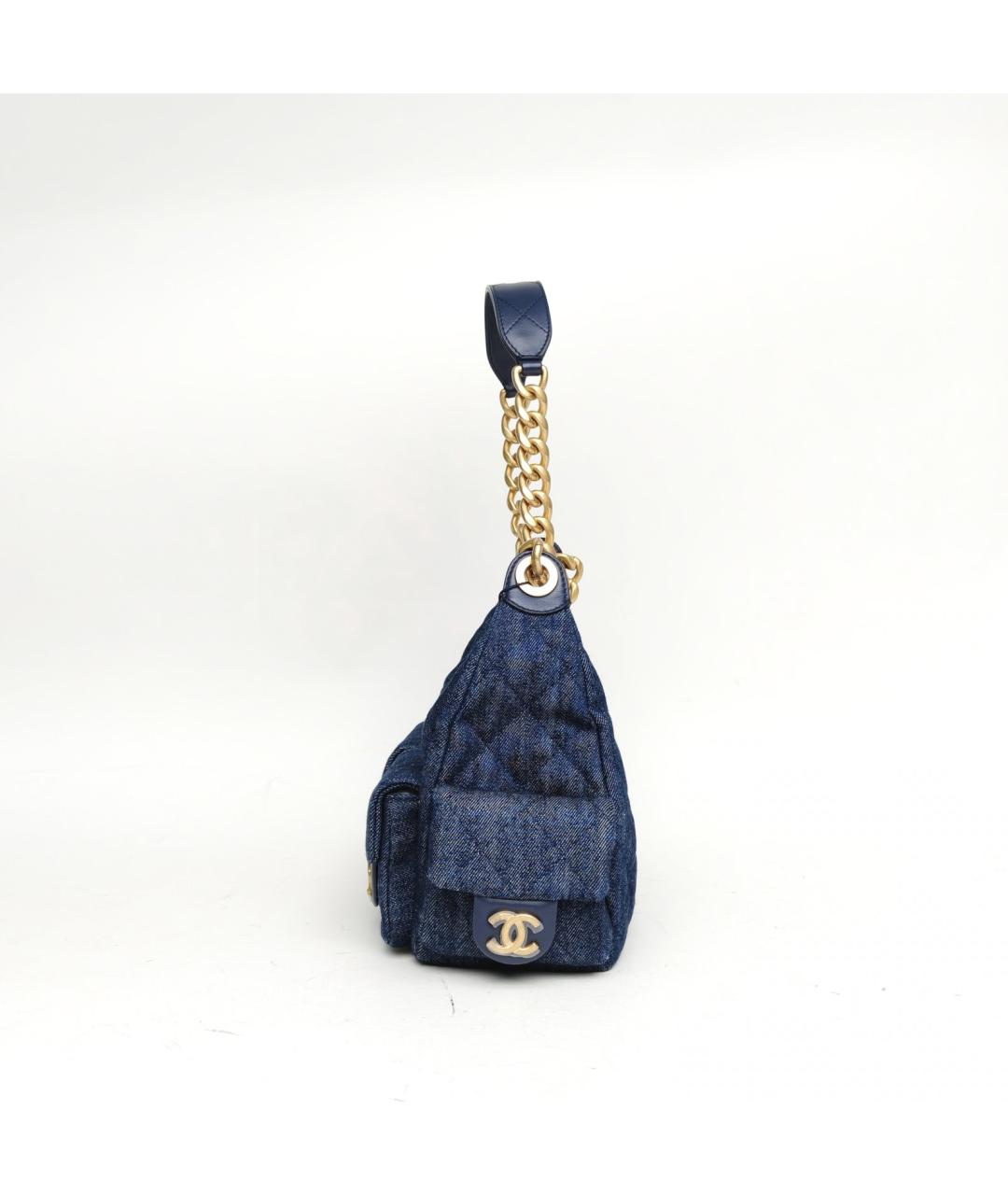 CHANEL Синяя деним сумка через плечо, фото 5