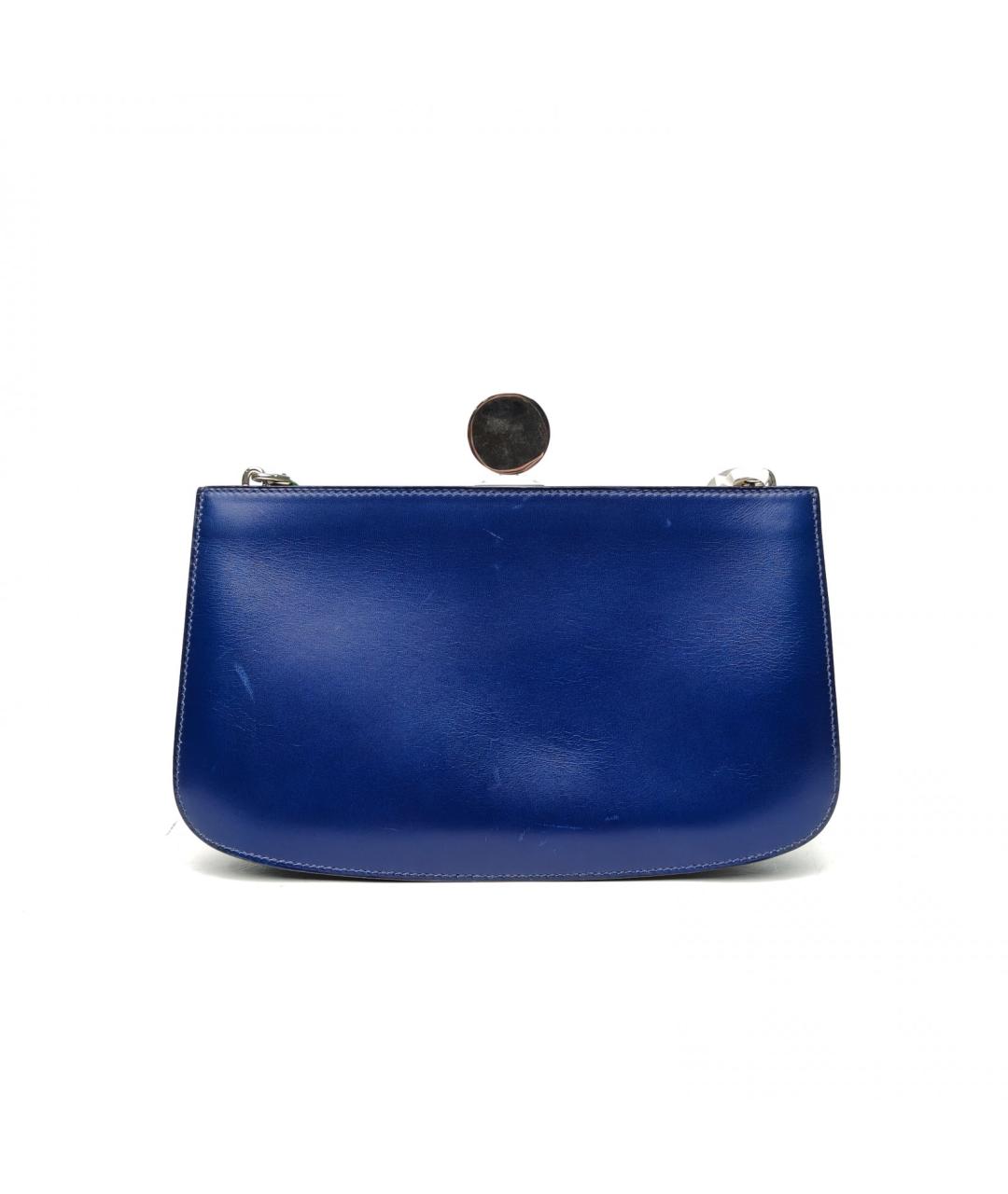 HERMES Синяя кожаная сумка через плечо, фото 4