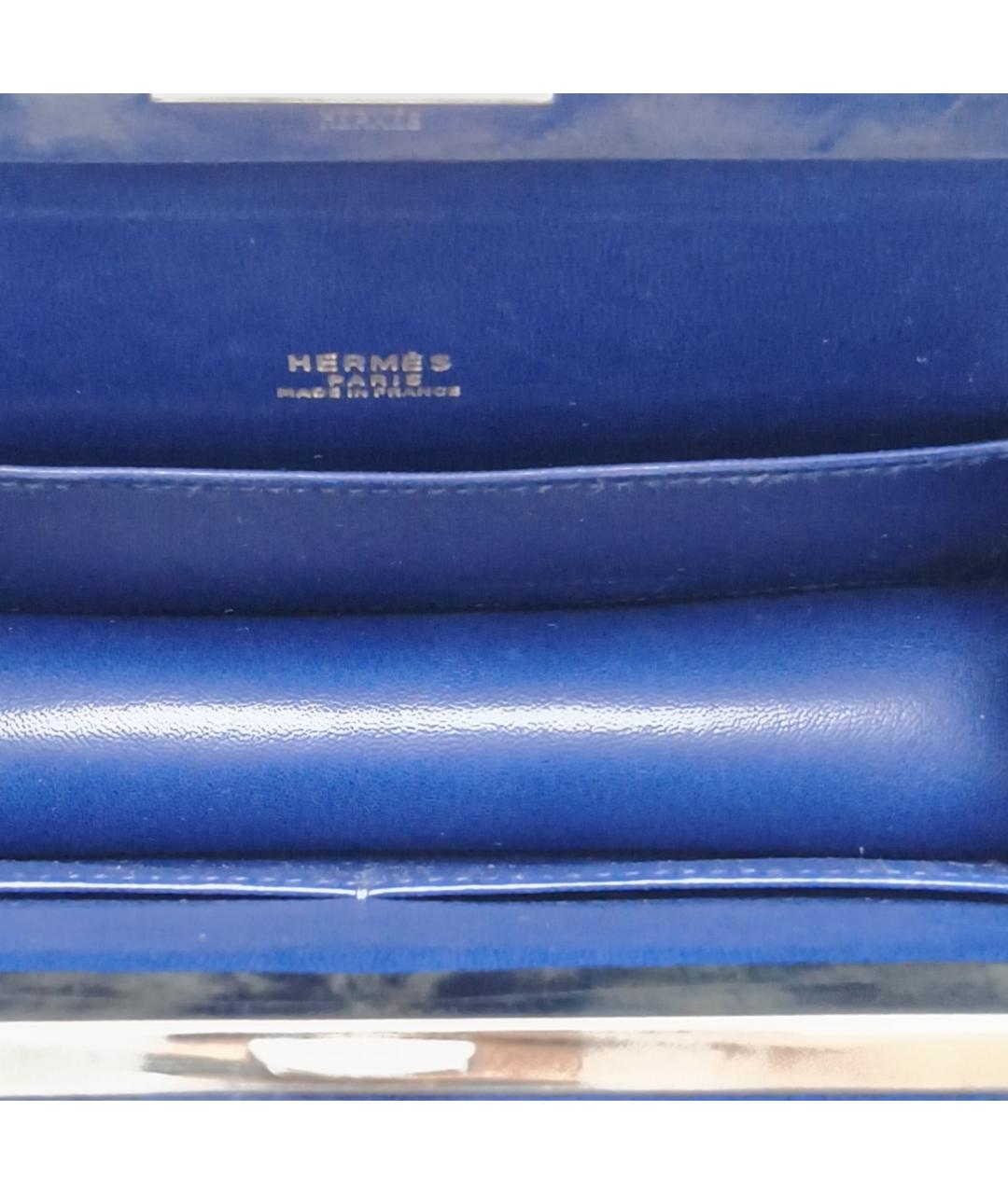 HERMES Синяя кожаная сумка через плечо, фото 7