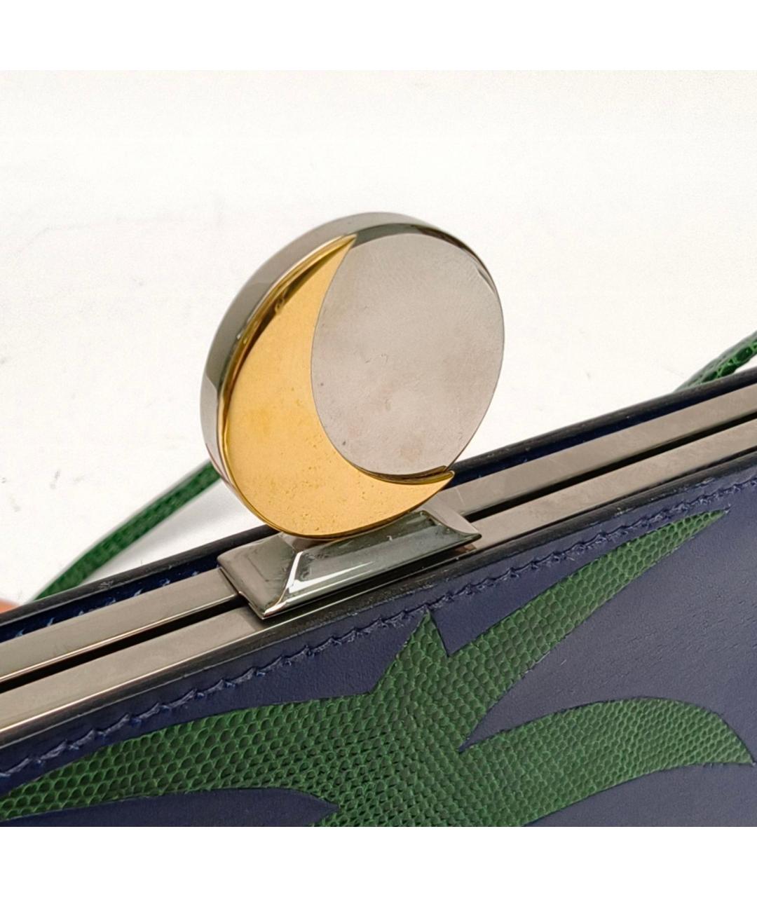 HERMES Синяя кожаная сумка через плечо, фото 8