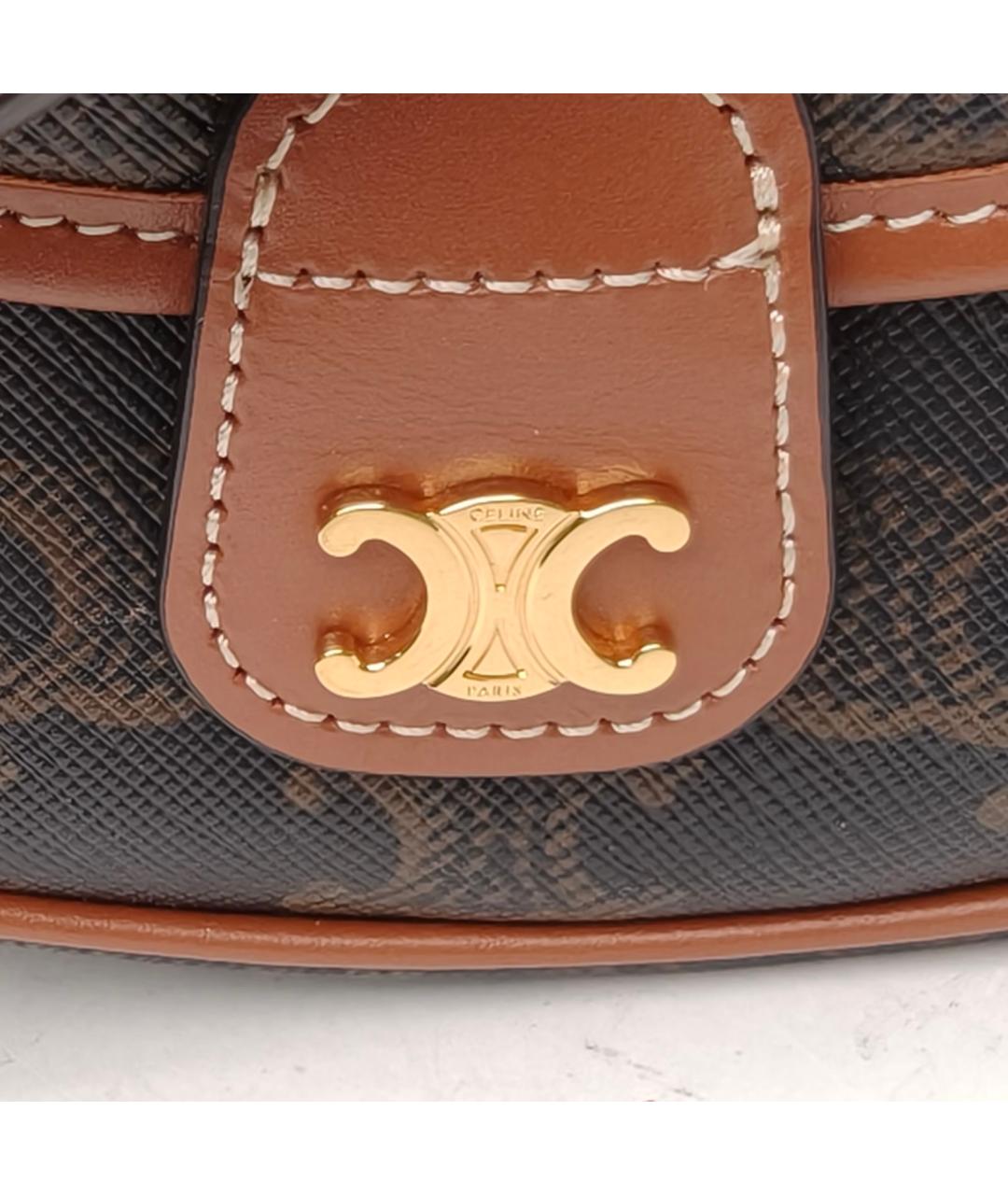 CELINE Коричневая сумка через плечо, фото 7