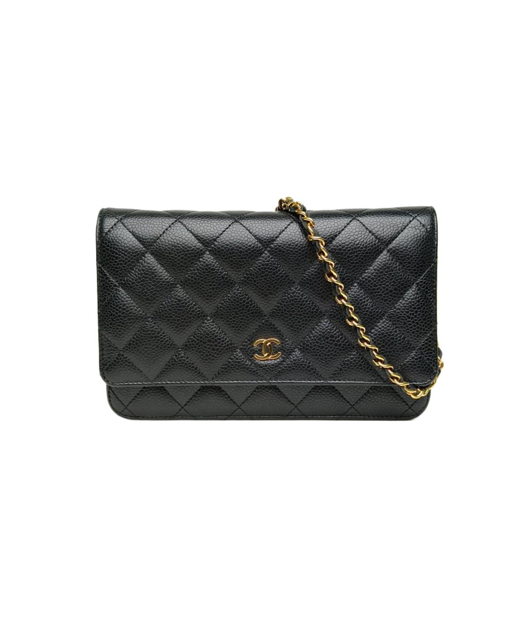 CHANEL Черная кожаная сумка через плечо, фото 9