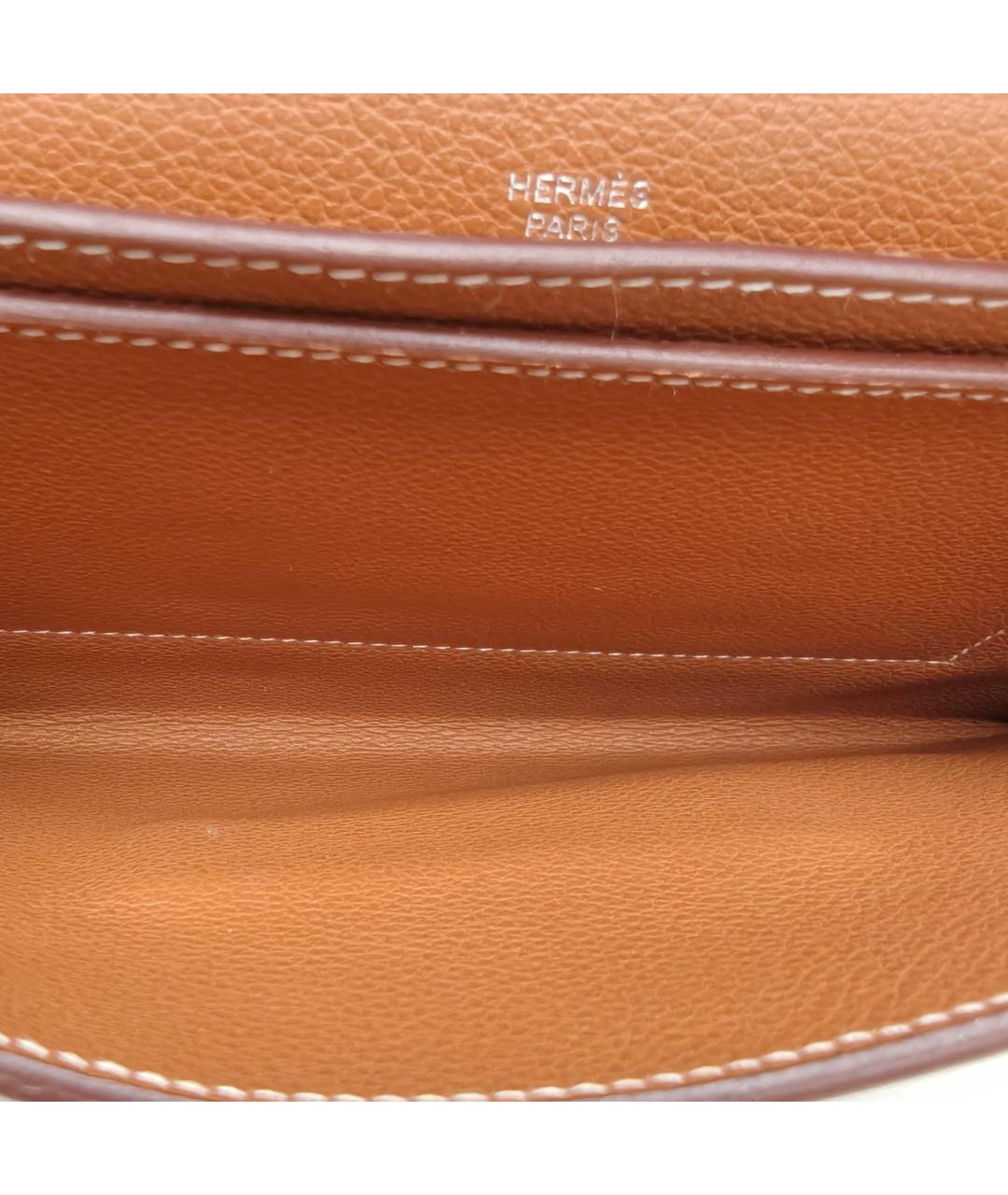 HERMES Коричневая кожаная сумка через плечо, фото 7