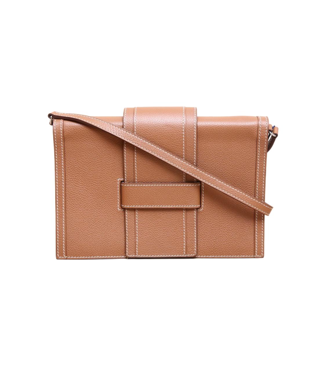 HERMES Коричневая кожаная сумка через плечо, фото 8