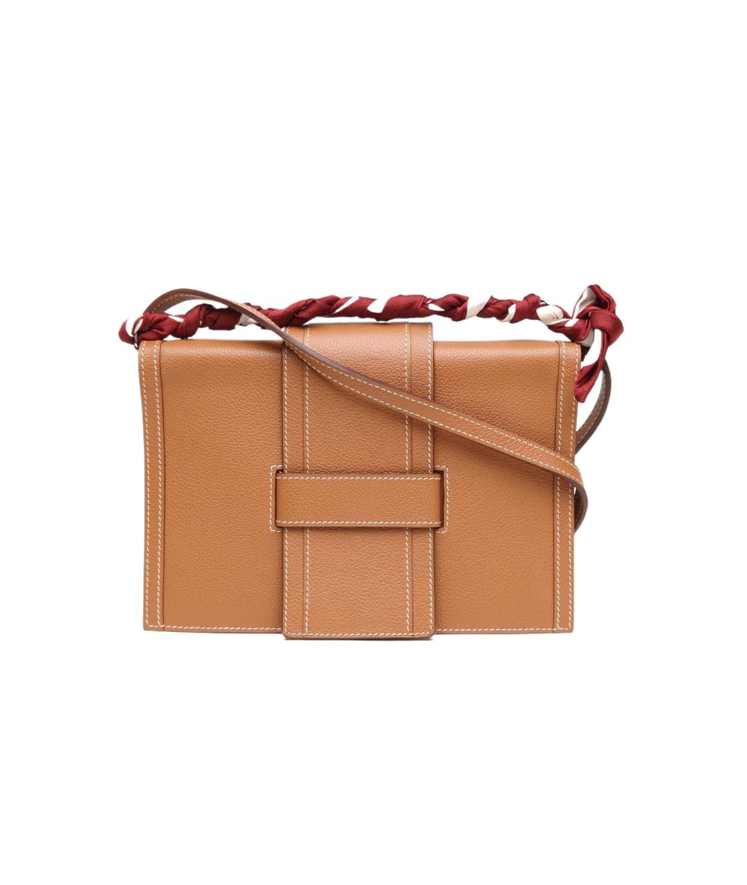 HERMES Коричневая кожаная сумка через плечо, фото 9