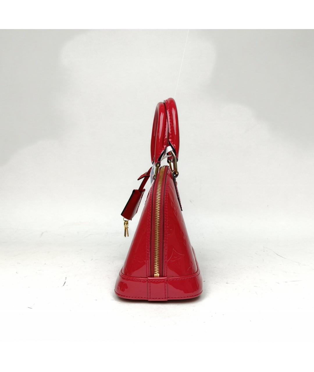 LOUIS VUITTON Красная сумка с короткими ручками из лакированной кожи, фото 2