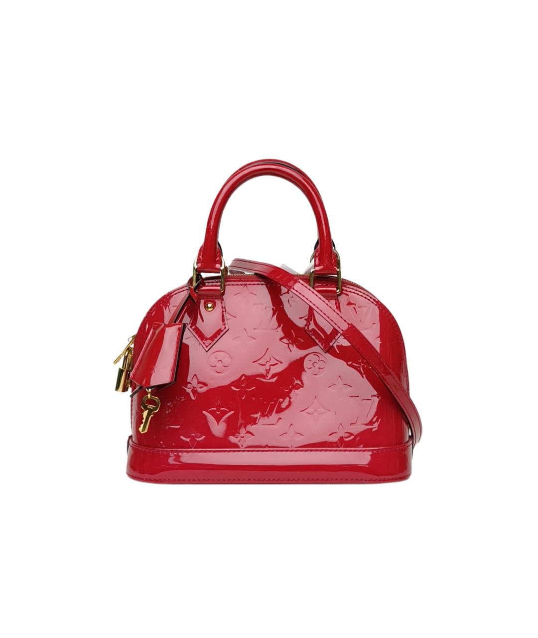LOUIS VUITTON Красная сумка с короткими ручками из лакированной кожи, фото 7