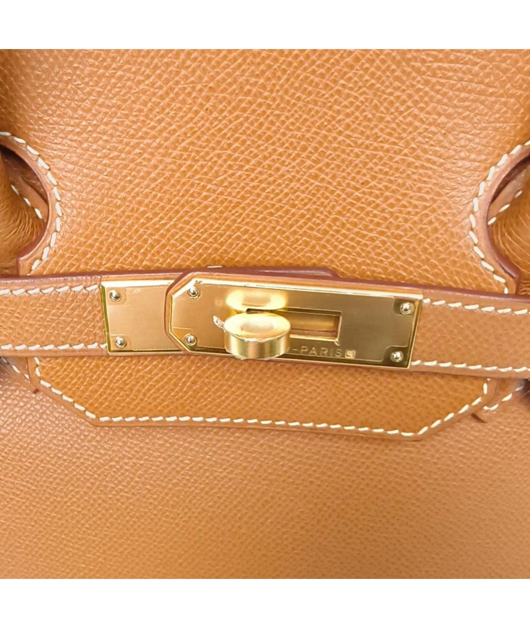 HERMES Коричневая сумка с короткими ручками, фото 7