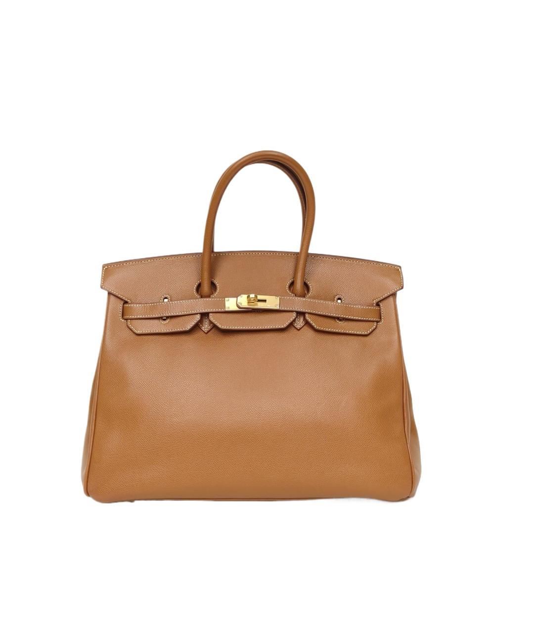 HERMES Коричневая сумка с короткими ручками, фото 10