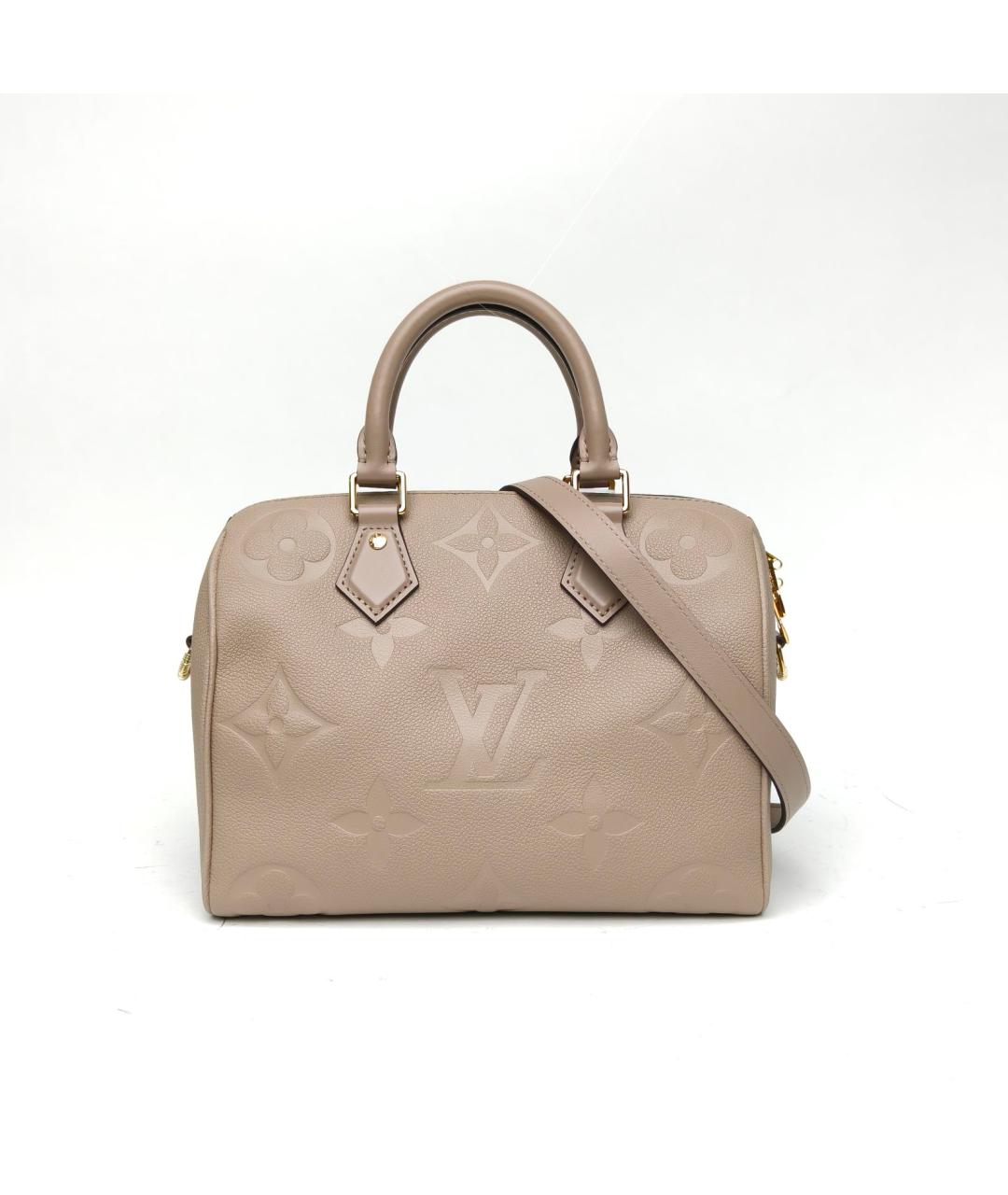 LOUIS VUITTON Бежевая кожаная сумка через плечо, фото 2