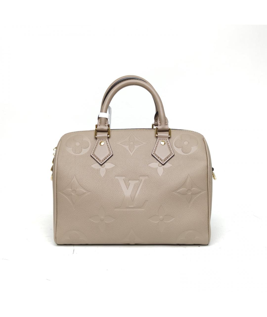 LOUIS VUITTON Бежевая кожаная сумка через плечо, фото 4