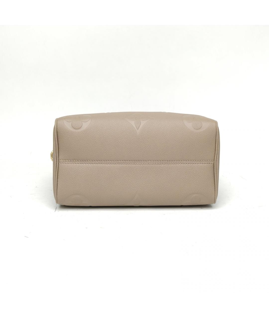 LOUIS VUITTON Бежевая кожаная сумка через плечо, фото 6