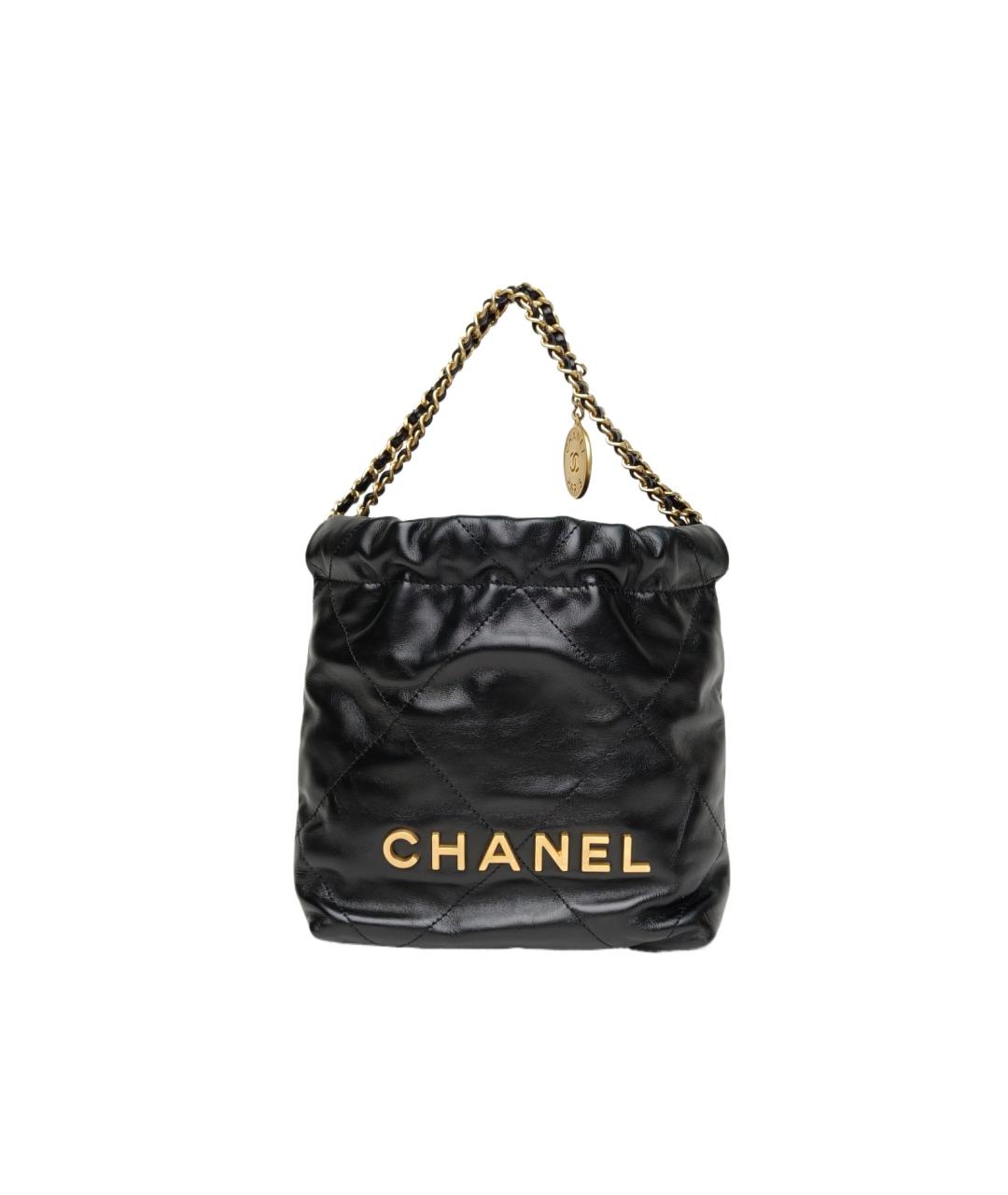 CHANEL Черная кожаная сумка через плечо, фото 9