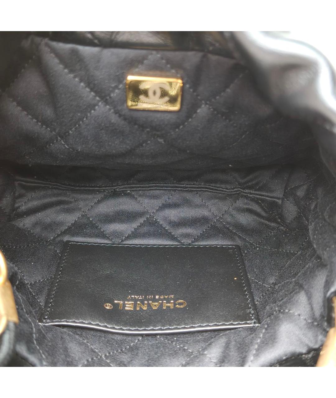 CHANEL Черная кожаная сумка через плечо, фото 7