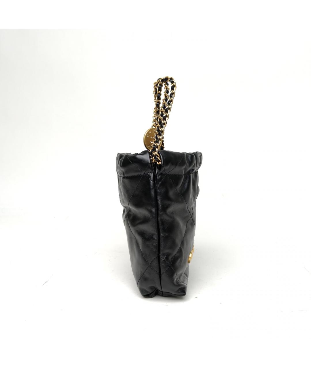 CHANEL Черная кожаная сумка через плечо, фото 5