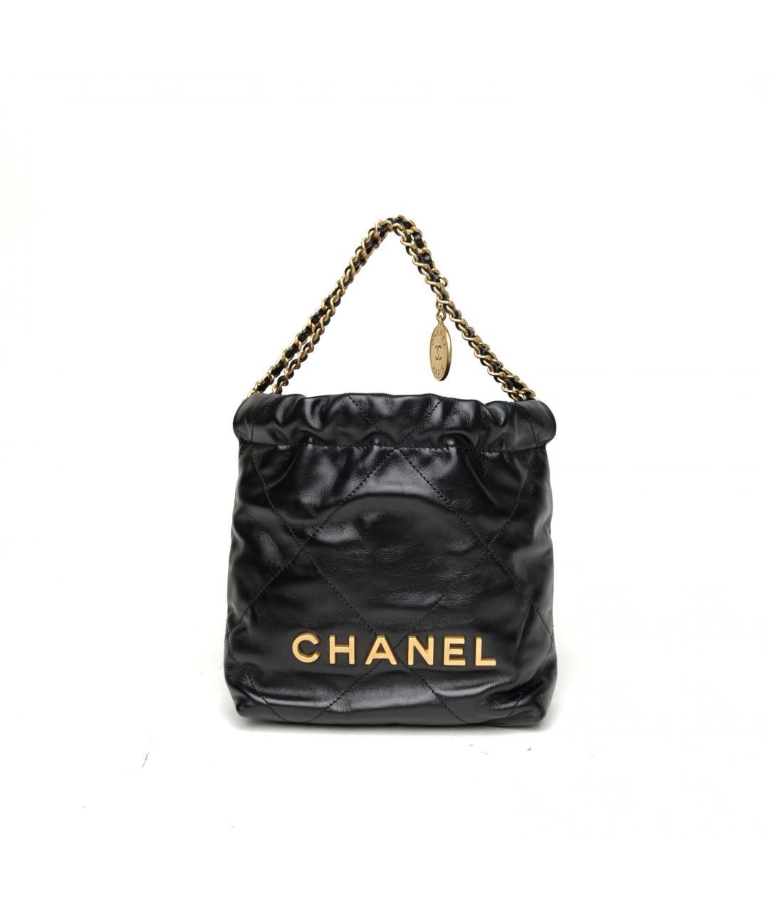 CHANEL Черная кожаная сумка через плечо, фото 2