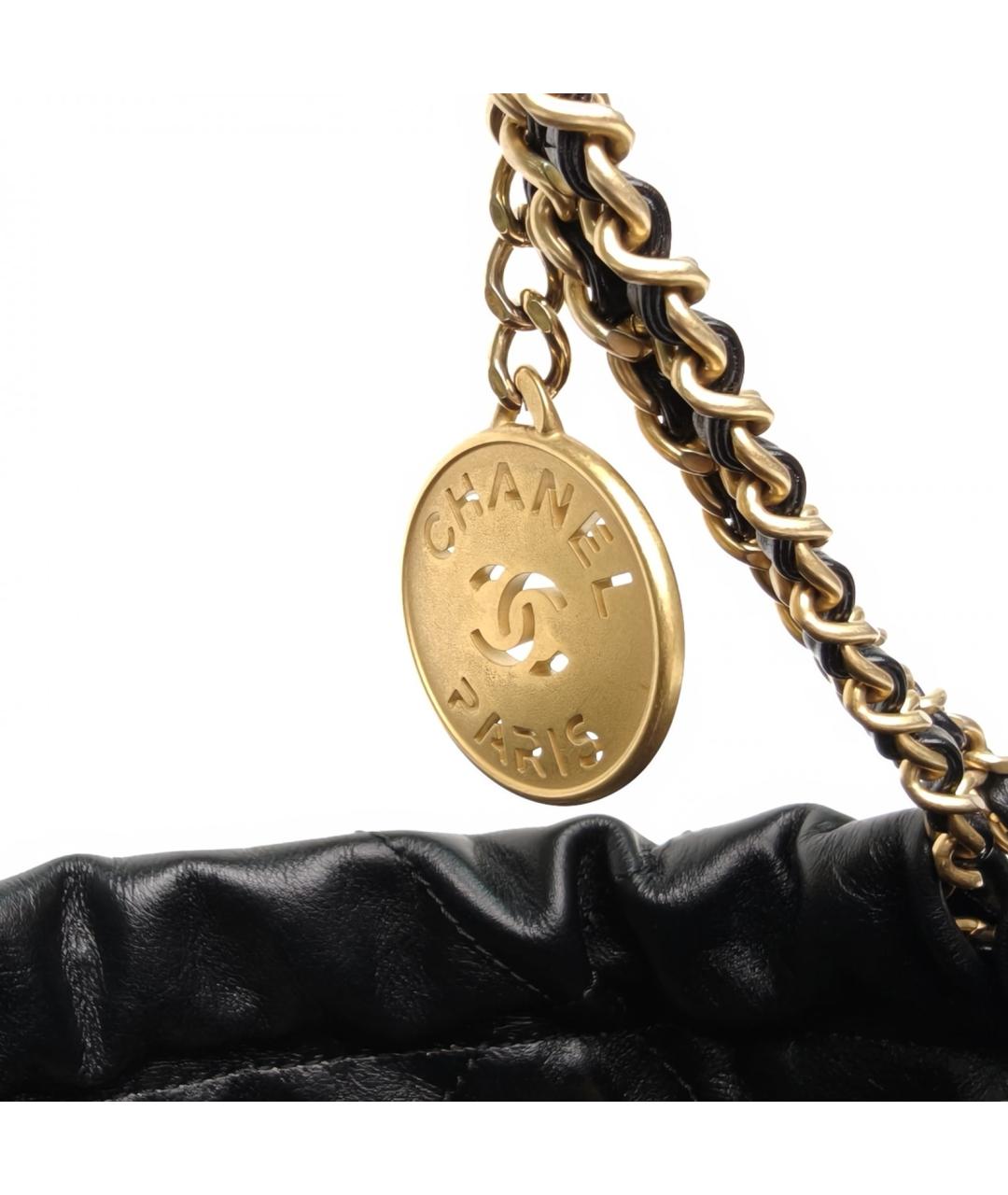 CHANEL Черная кожаная сумка через плечо, фото 8