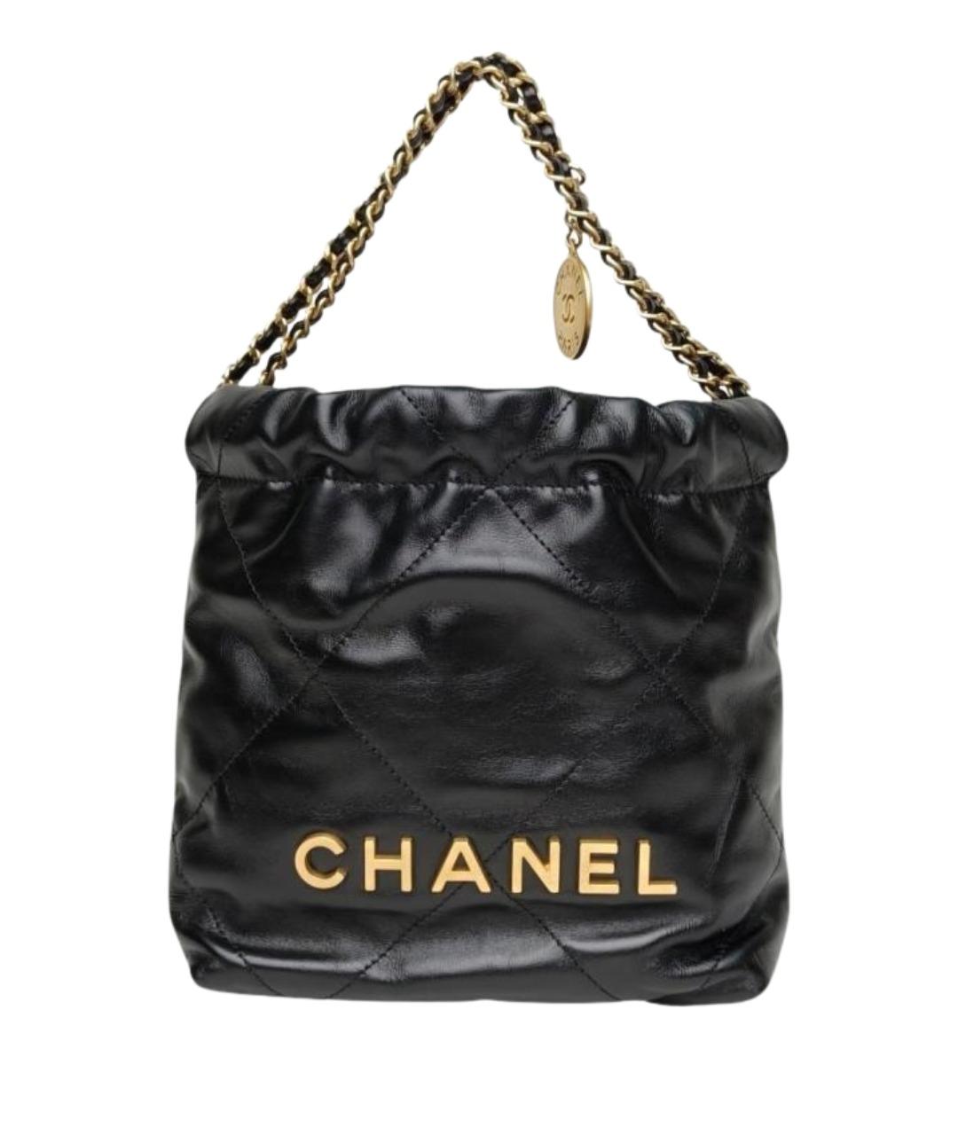 CHANEL Черная кожаная сумка через плечо, фото 1