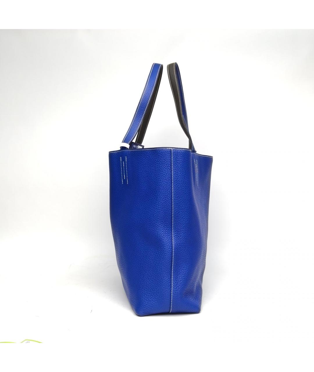 HERMES Синяя кожаная сумка через плечо, фото 3