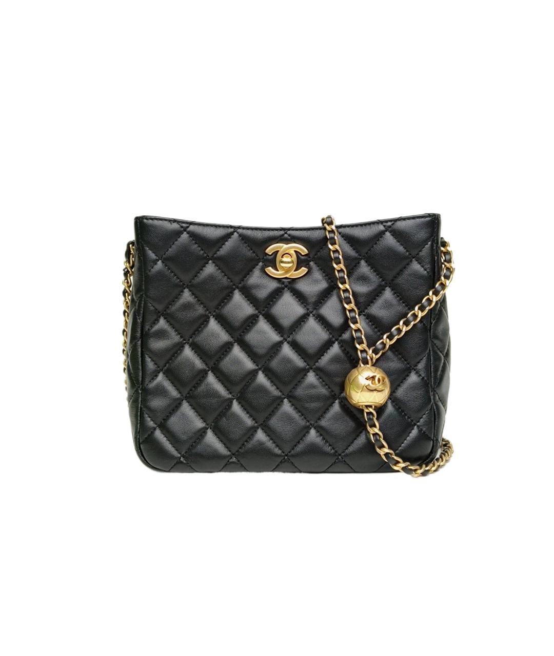 CHANEL Черная кожаная сумка через плечо, фото 9