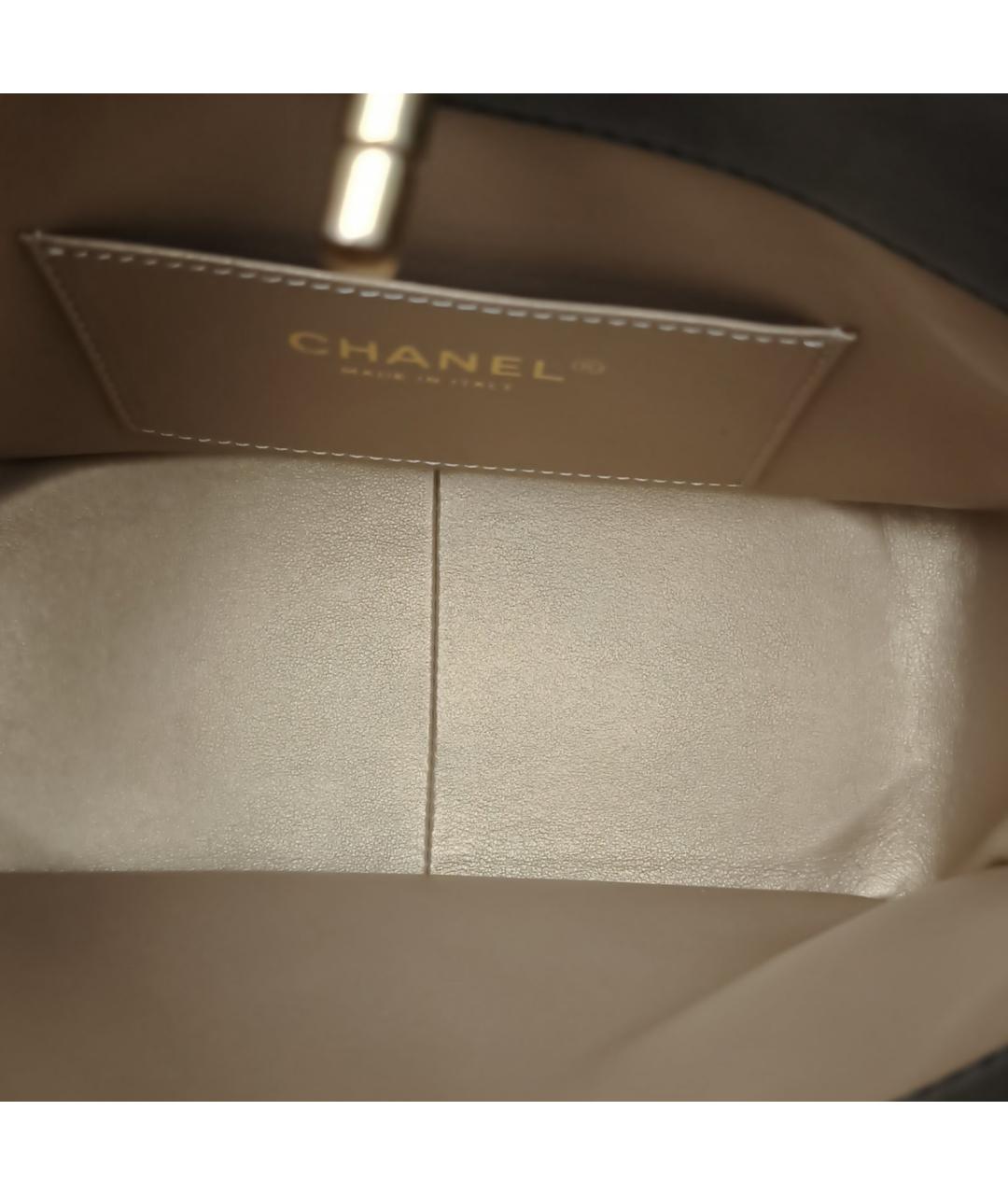 CHANEL Черная кожаная сумка через плечо, фото 8