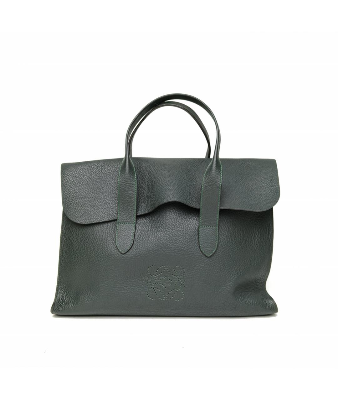 LOEWE Зеленая кожаная сумка через плечо, фото 2