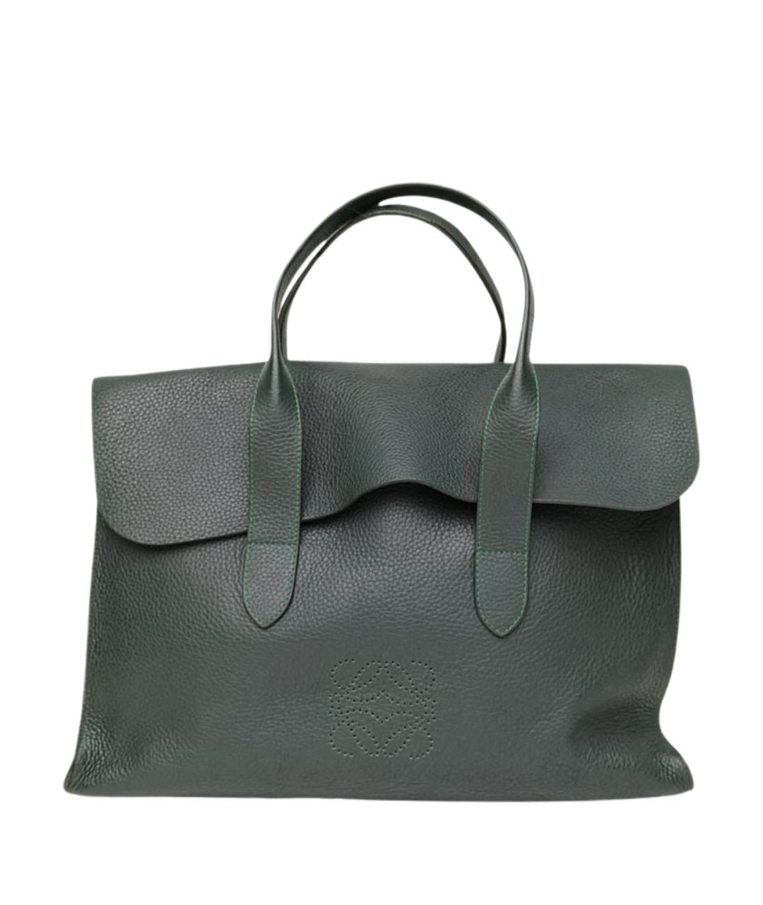 LOEWE Зеленая кожаная сумка через плечо, фото 1