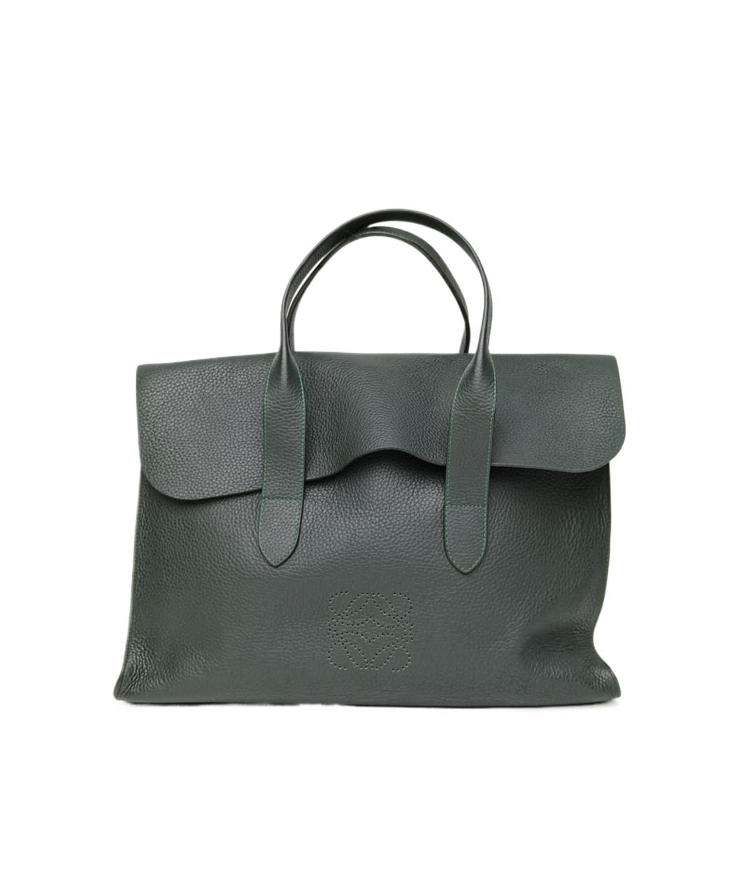 LOEWE Зеленая кожаная сумка через плечо, фото 10