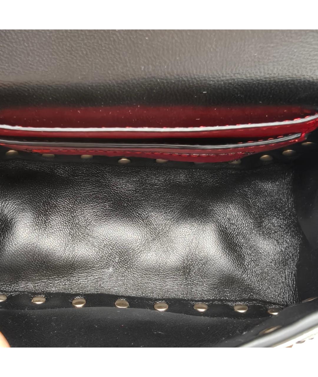 VALENTINO Черная кожаная сумка через плечо, фото 7