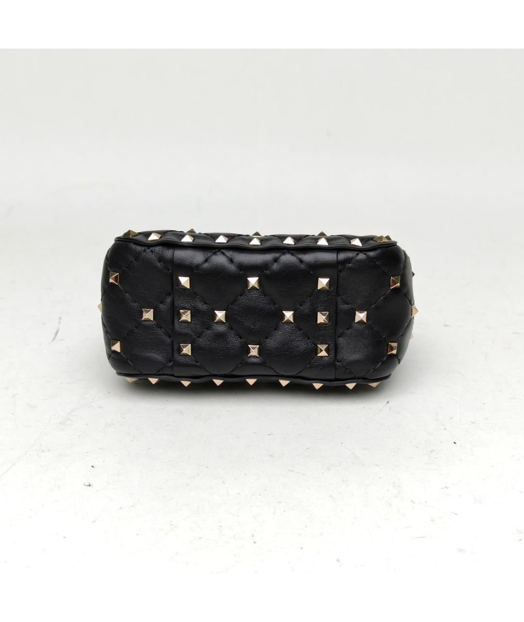 VALENTINO Черная кожаная сумка через плечо, фото 6