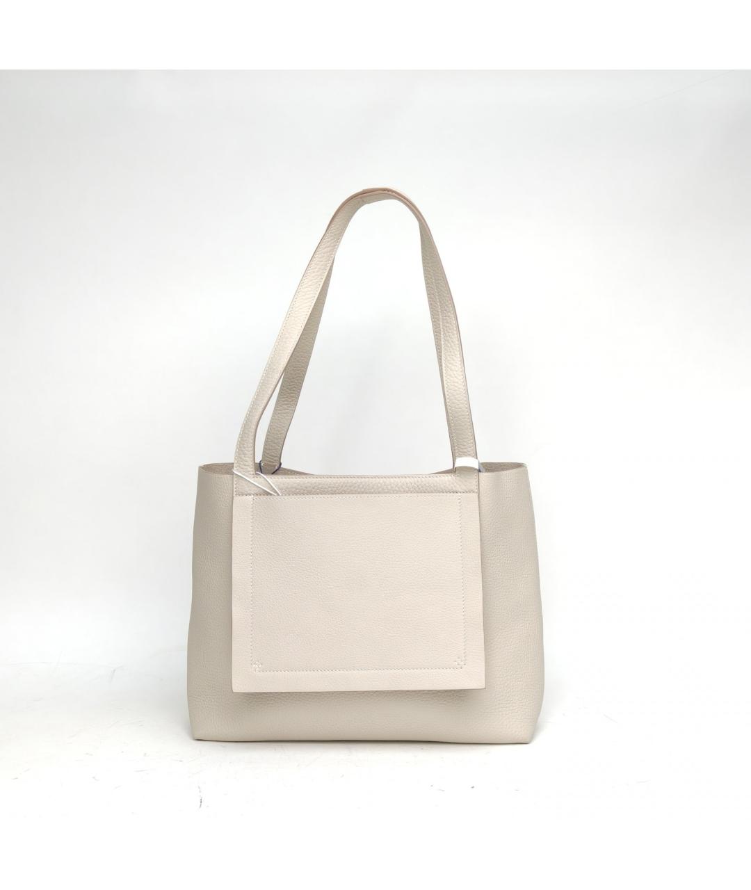 HERMES Бежевая кожаная сумка через плечо, фото 3