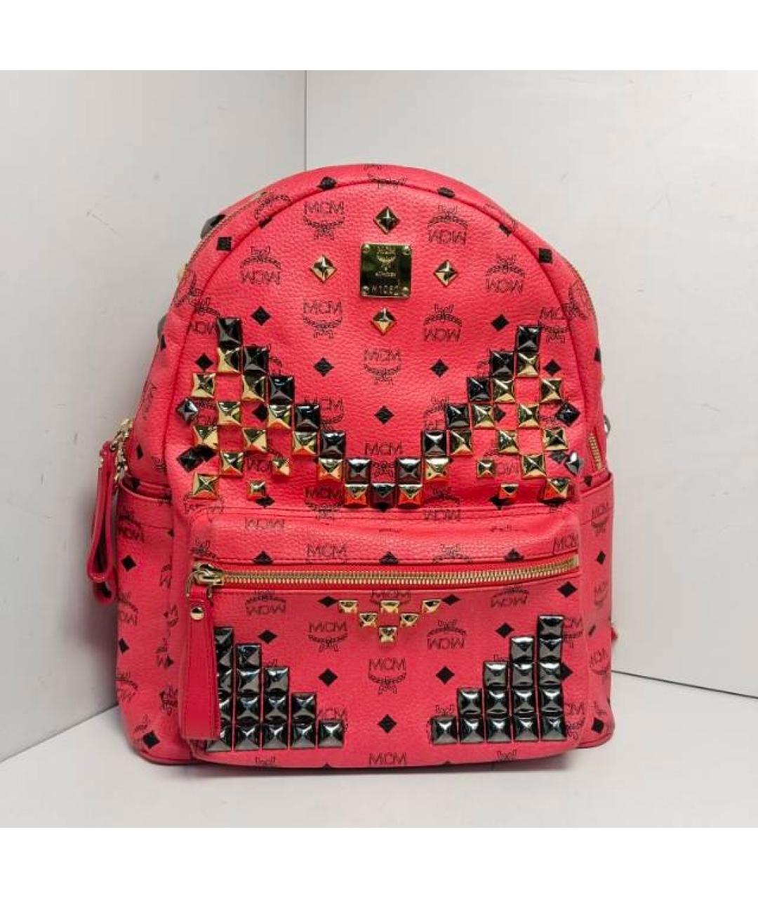 MCM Розовый рюкзак, фото 9