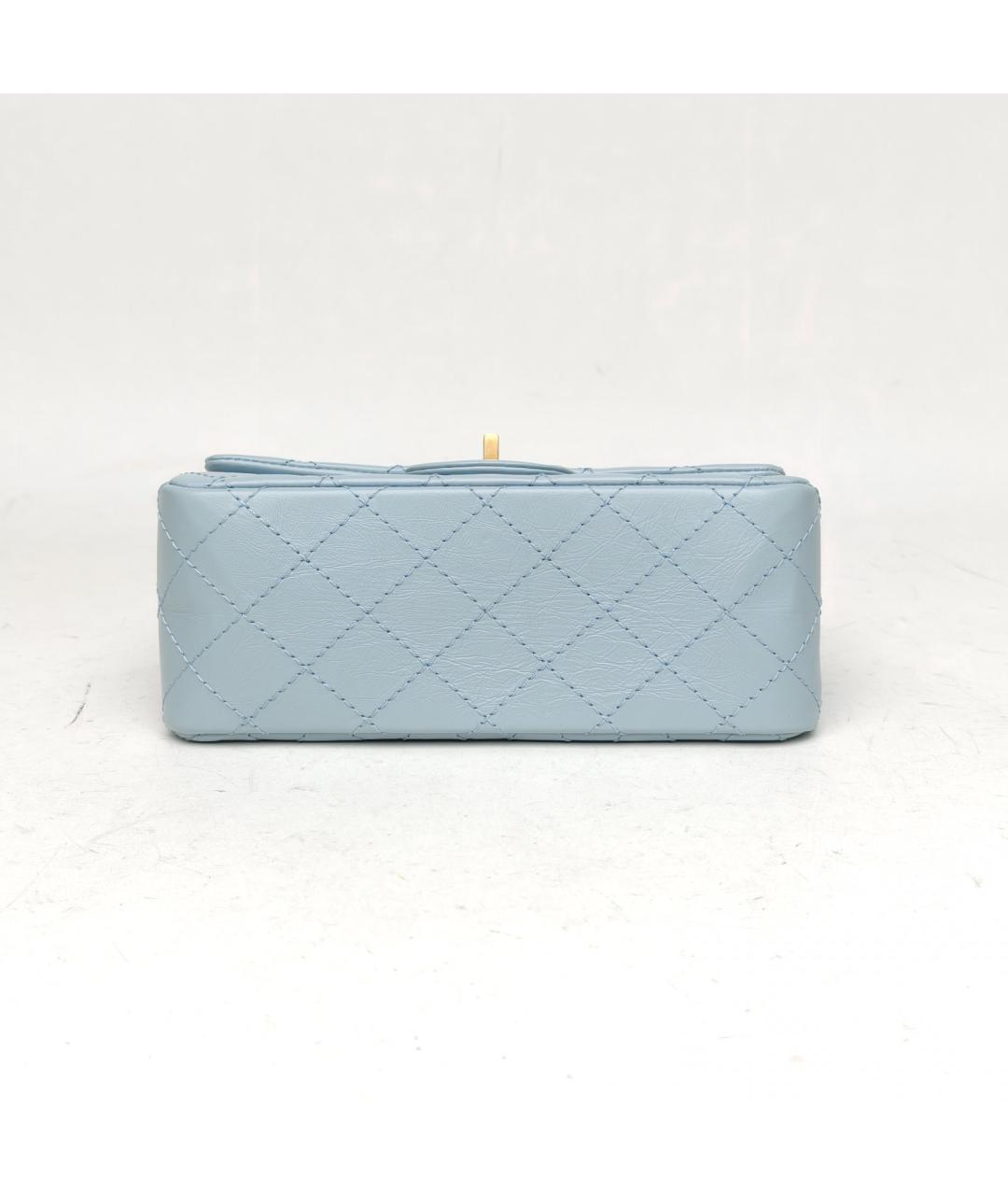 CHANEL Голубая кожаная сумка через плечо, фото 6