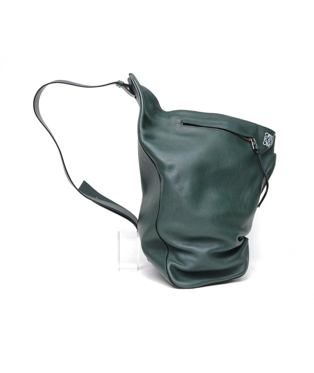 LOEWE Зеленая кожаная сумка через плечо, фото 5