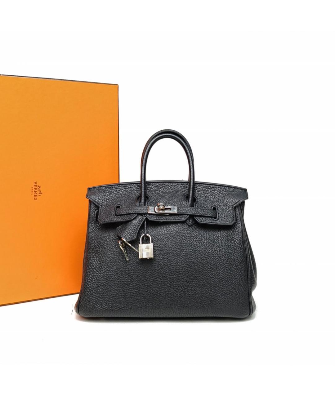 HERMES Черная сумка с короткими ручками, фото 9