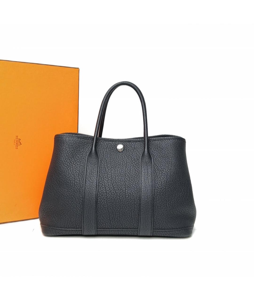 HERMES Черная сумка с короткими ручками, фото 9