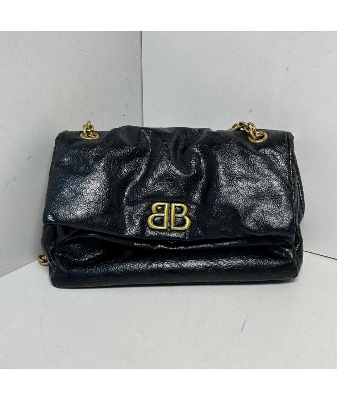 BALENCIAGA Черная кожаная сумка через плечо, фото 9