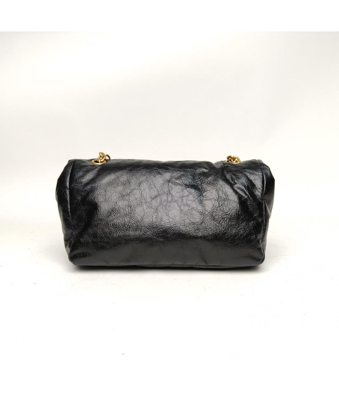 BALENCIAGA Черная кожаная сумка через плечо, фото 4