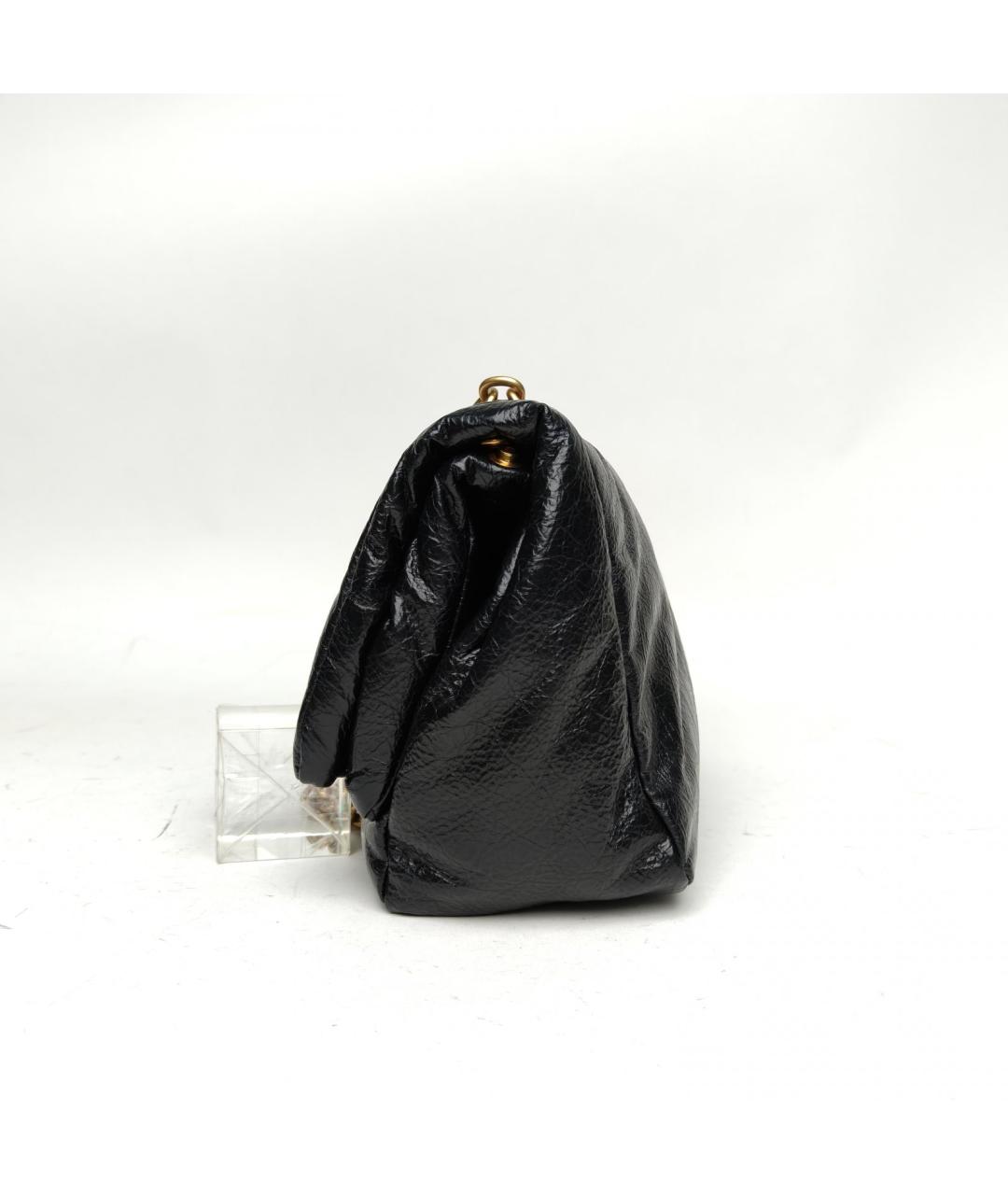 BALENCIAGA Черная кожаная сумка через плечо, фото 5