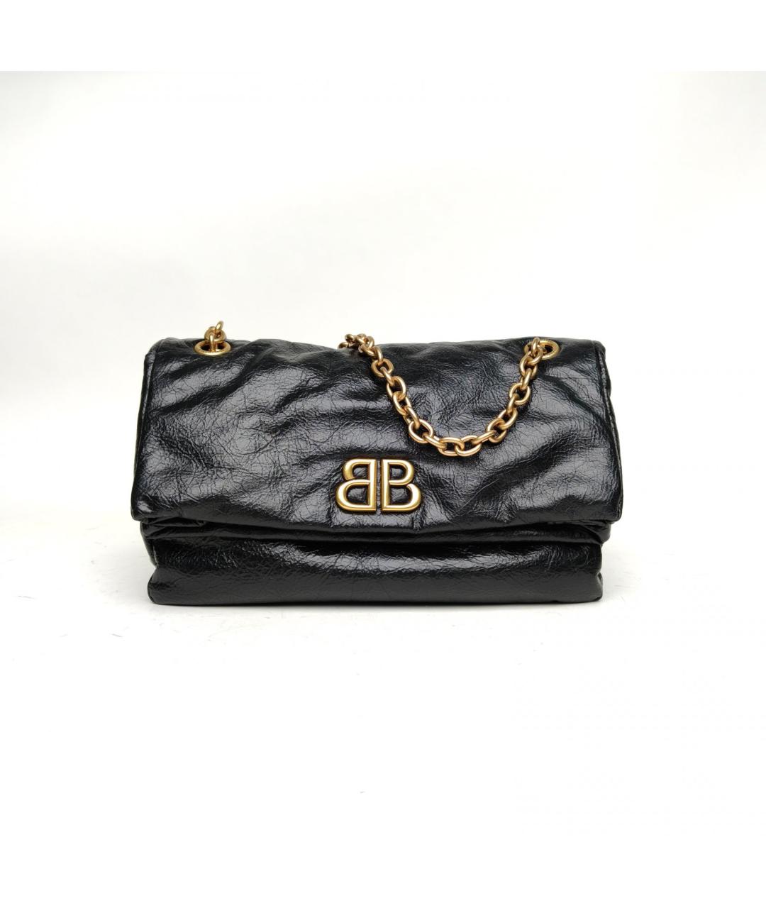 BALENCIAGA Черная кожаная сумка через плечо, фото 2